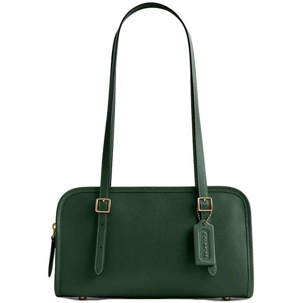 Coach Swing Zip in Hunter Green with Gold Hardware